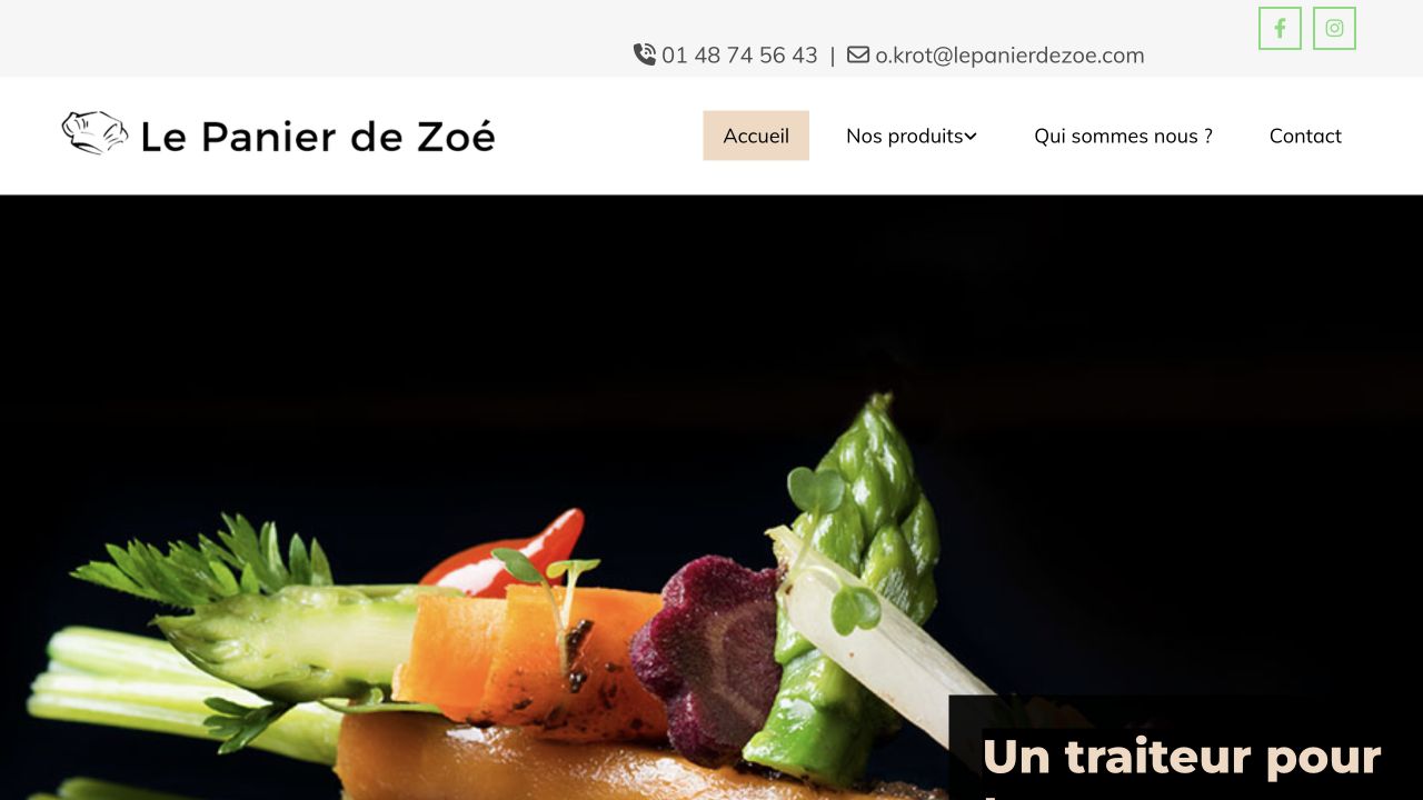 Capture du site de Le Panier de Zoé