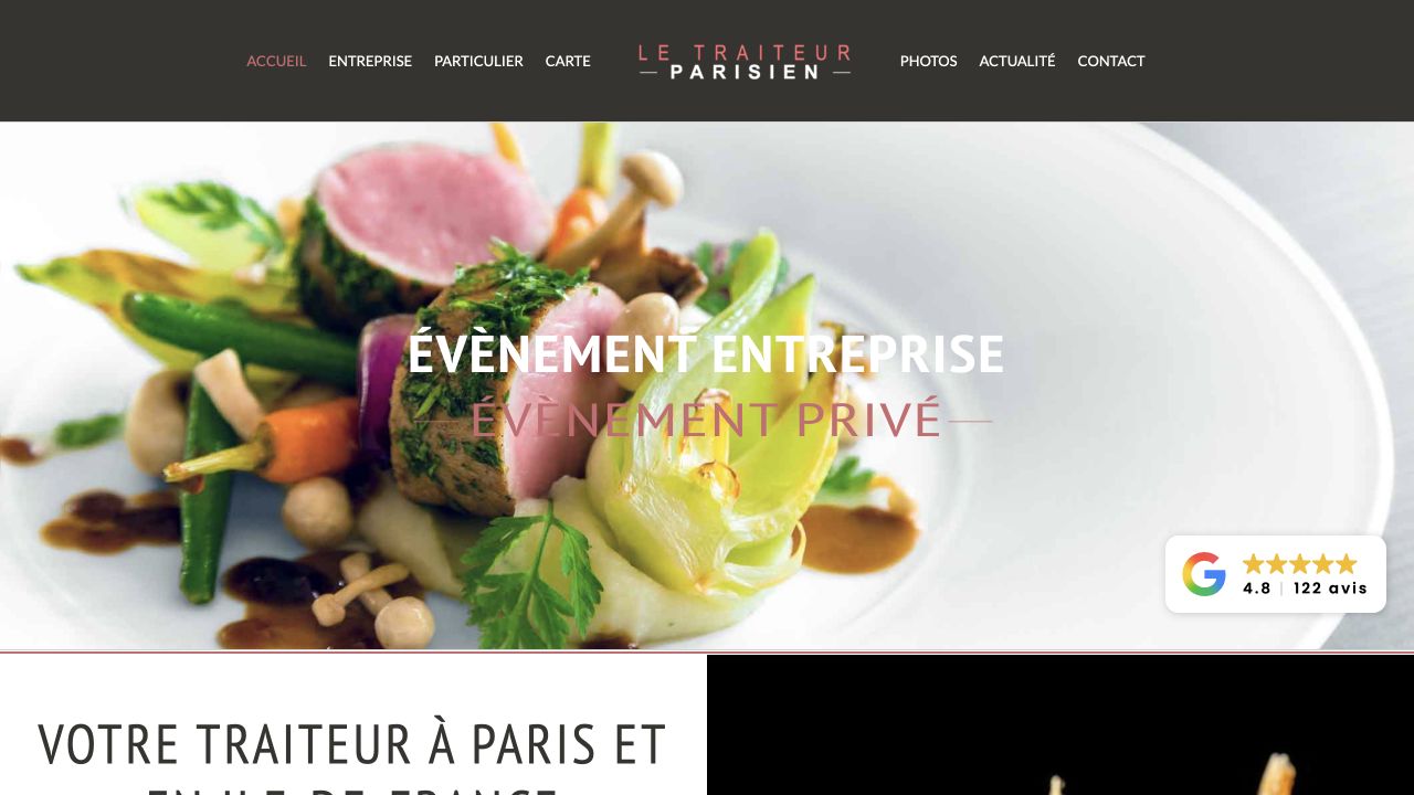 Capture du site de Le Traiteur Parisien