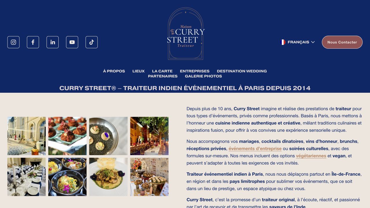 Capture du site de Curry Street