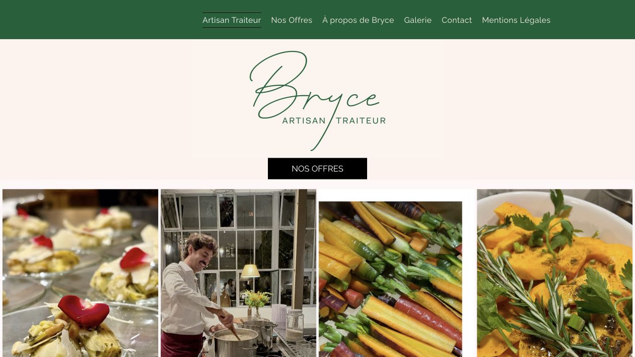 Capture du site de Bryce Paris